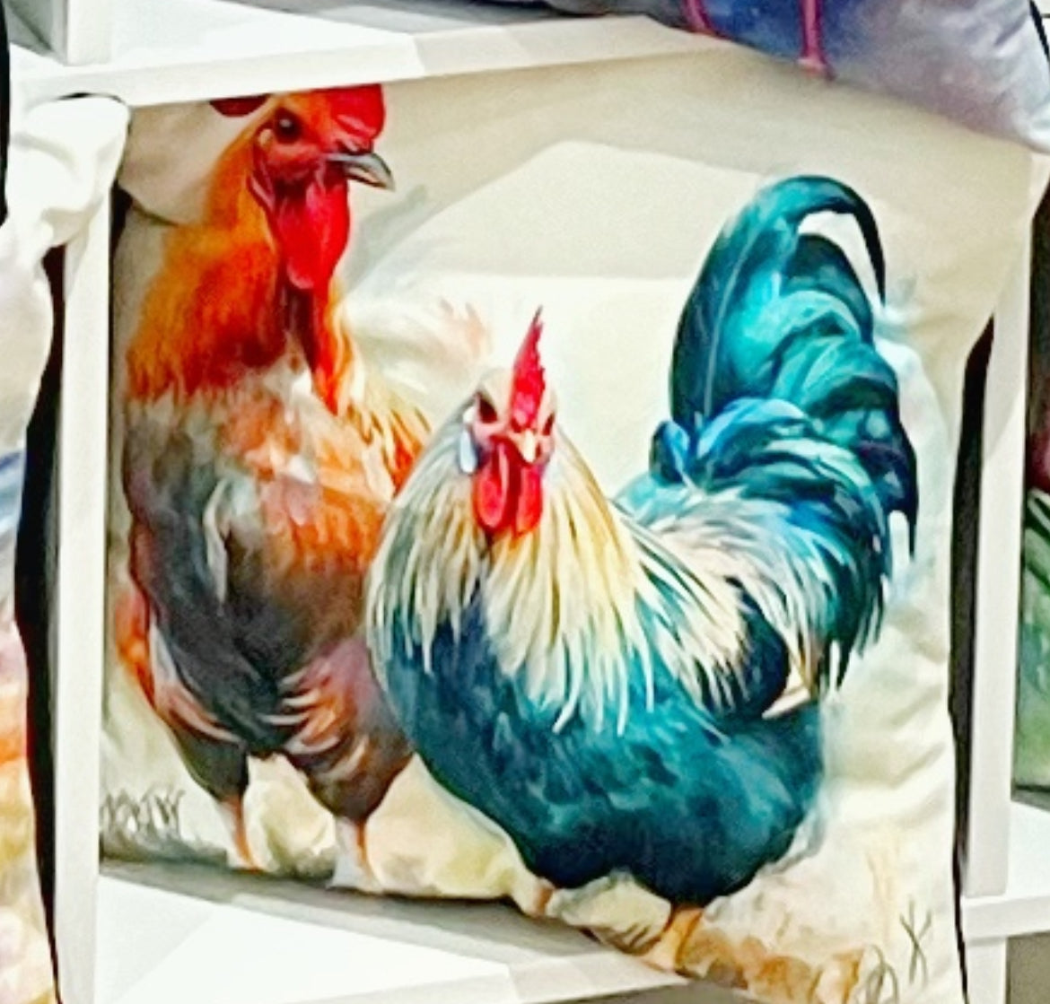 Chickens Velvet Cushion