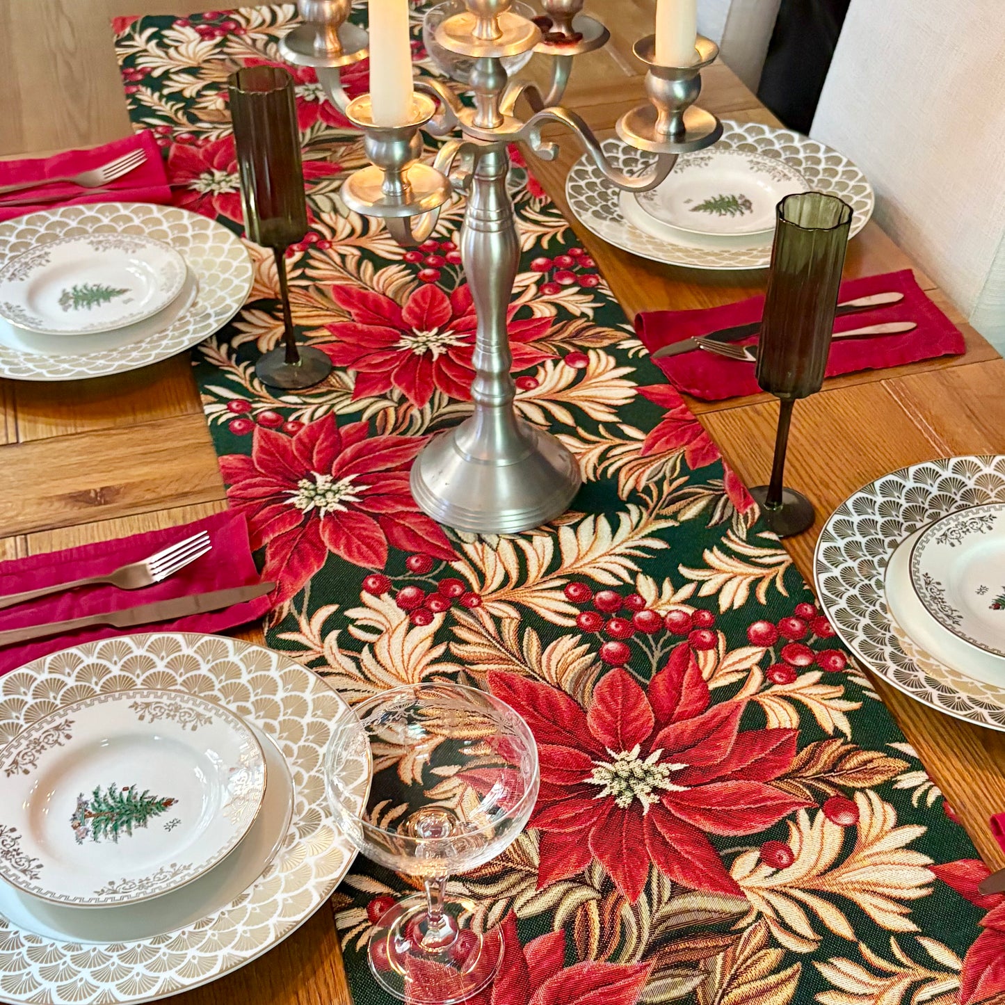 Poinsettia Table Runner