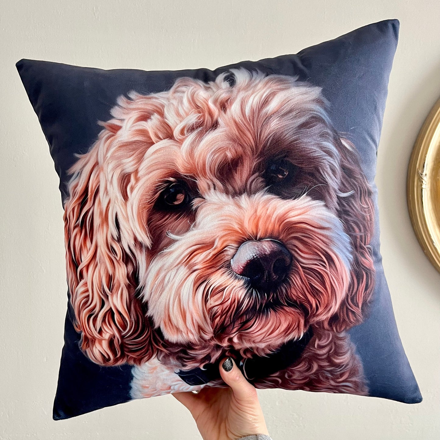 Cockapoo Velvet Cushion