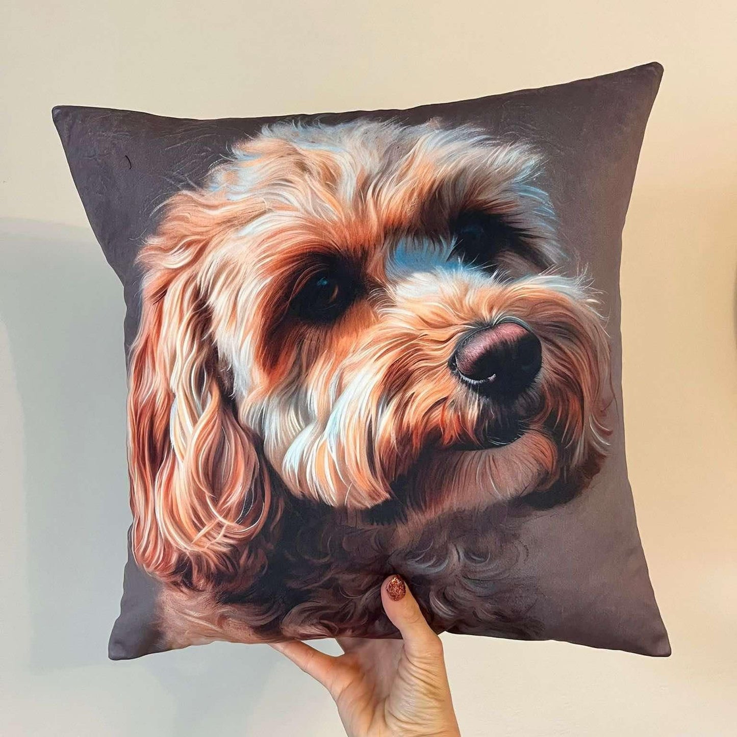 Cockapoo Design 2 Velvet Cushion