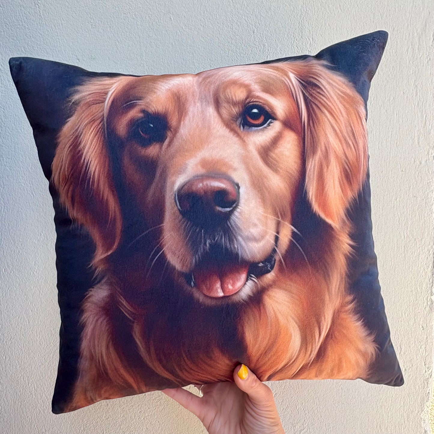 Golden Retriever Velvet Cushion