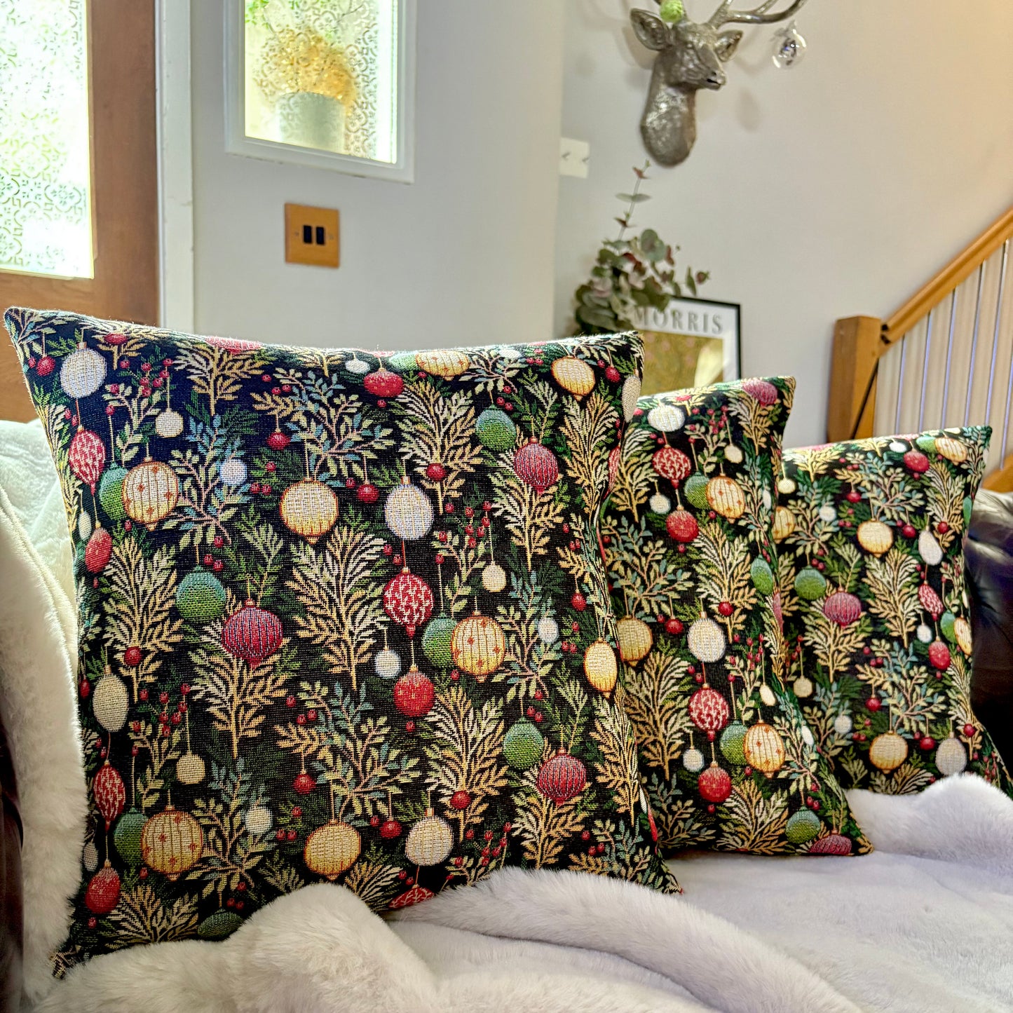 Bauble Tapestry Cushion