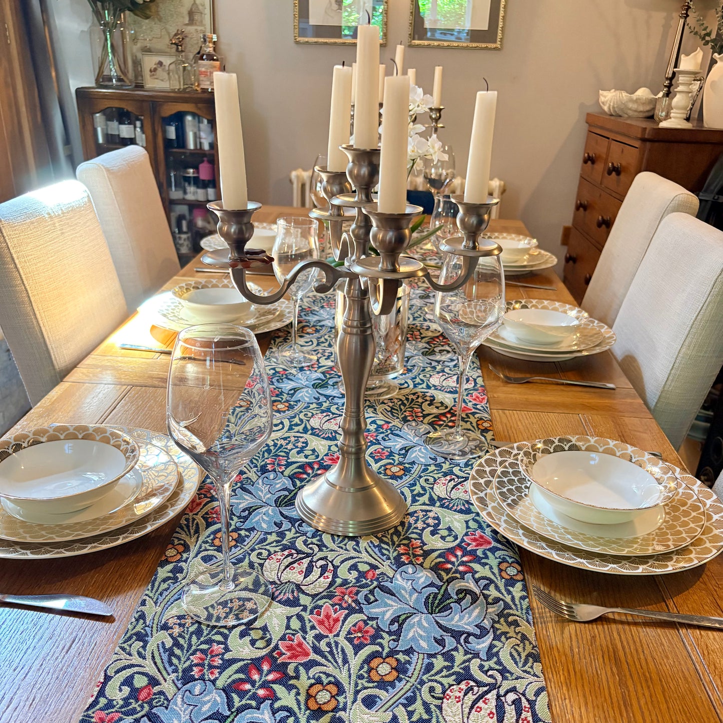 William Morris Table Runner - Golden Lily