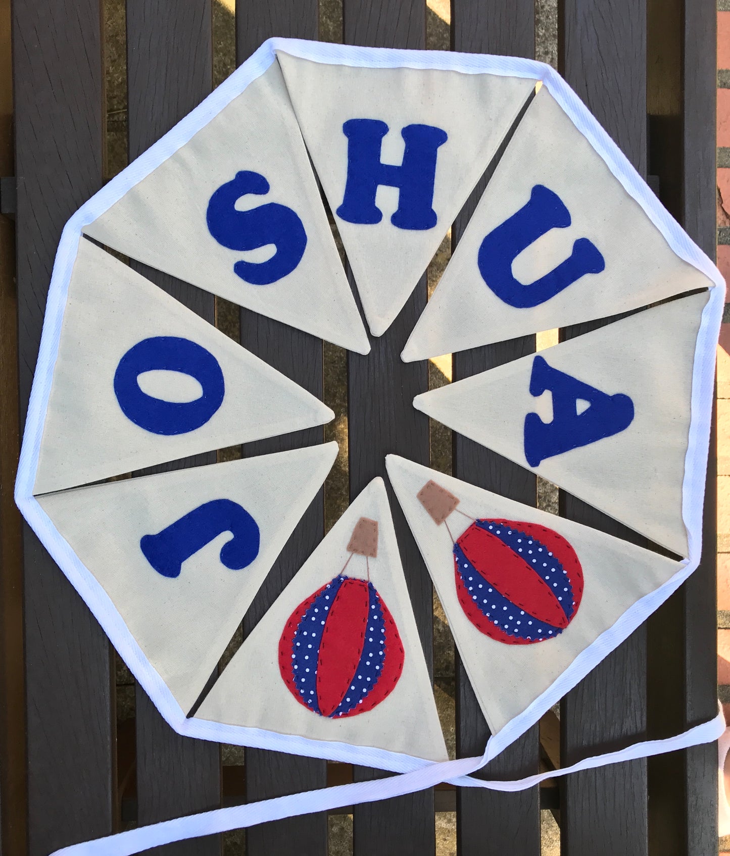 Hot Air Balloon theme - Personalised name bunting