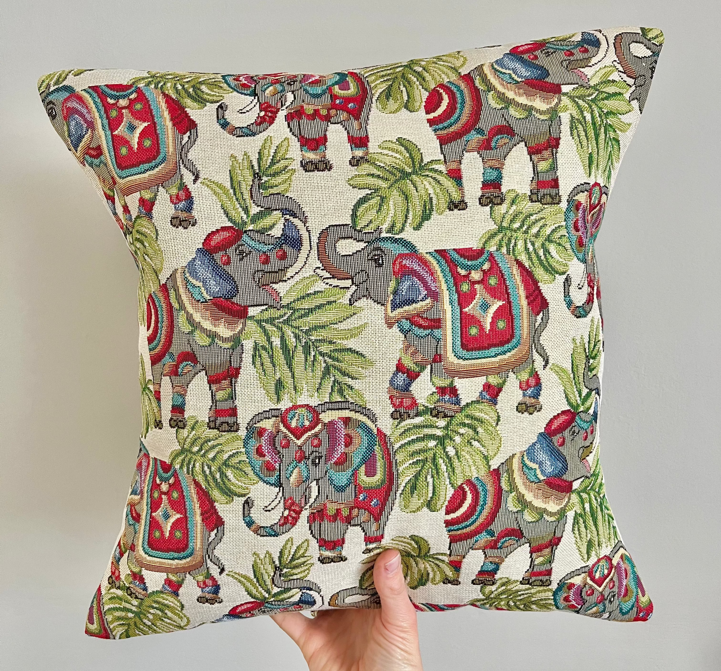 Elephant Tapestry Style Cushion