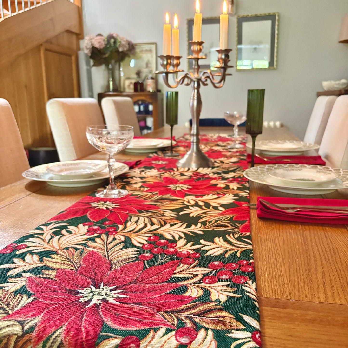 Poinsettia Table Runner