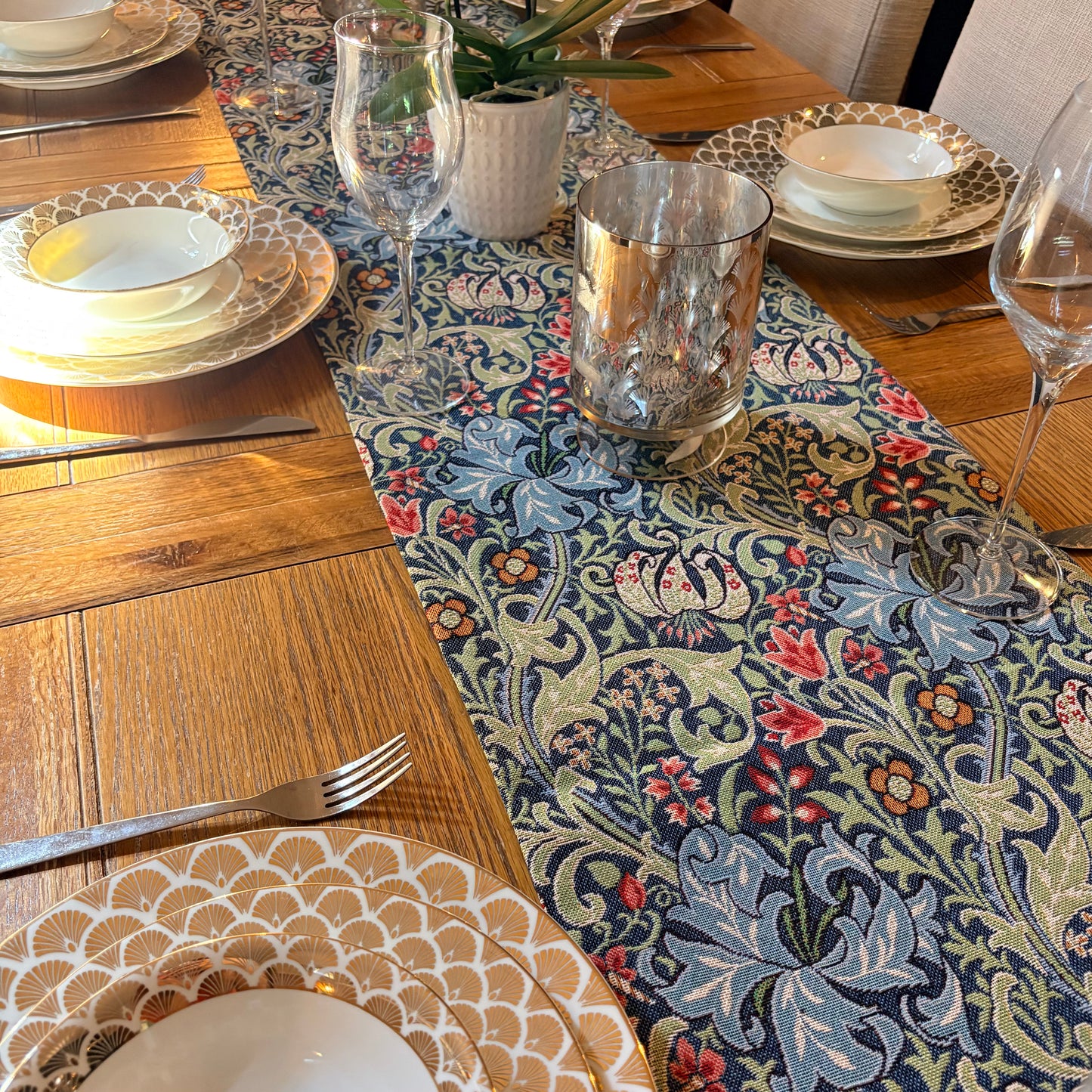 William Morris Table Runner - Golden Lily