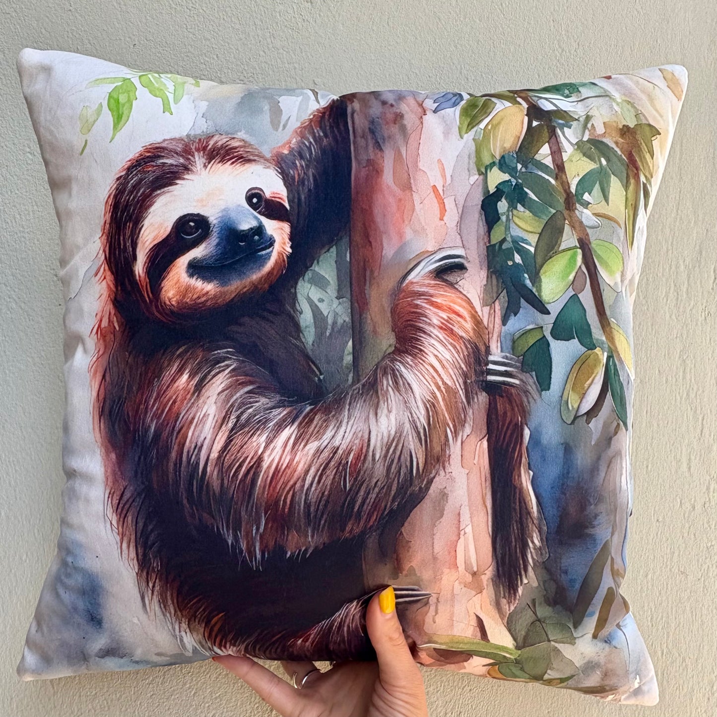 Sloth Velvet Cushion