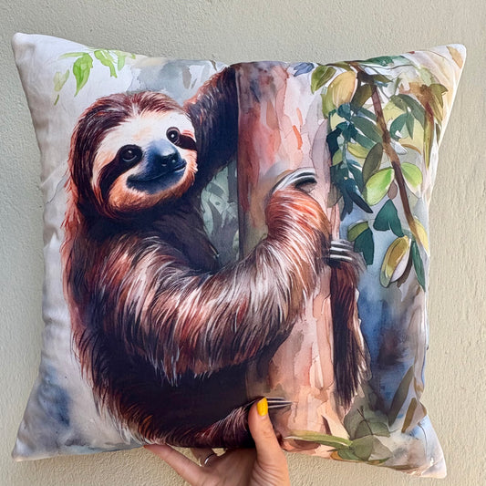 Sloth Velvet Cushion