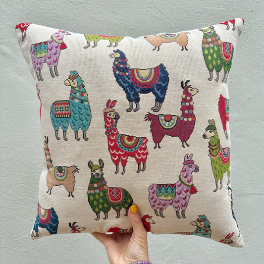 Llama Tapestry Style Cushion