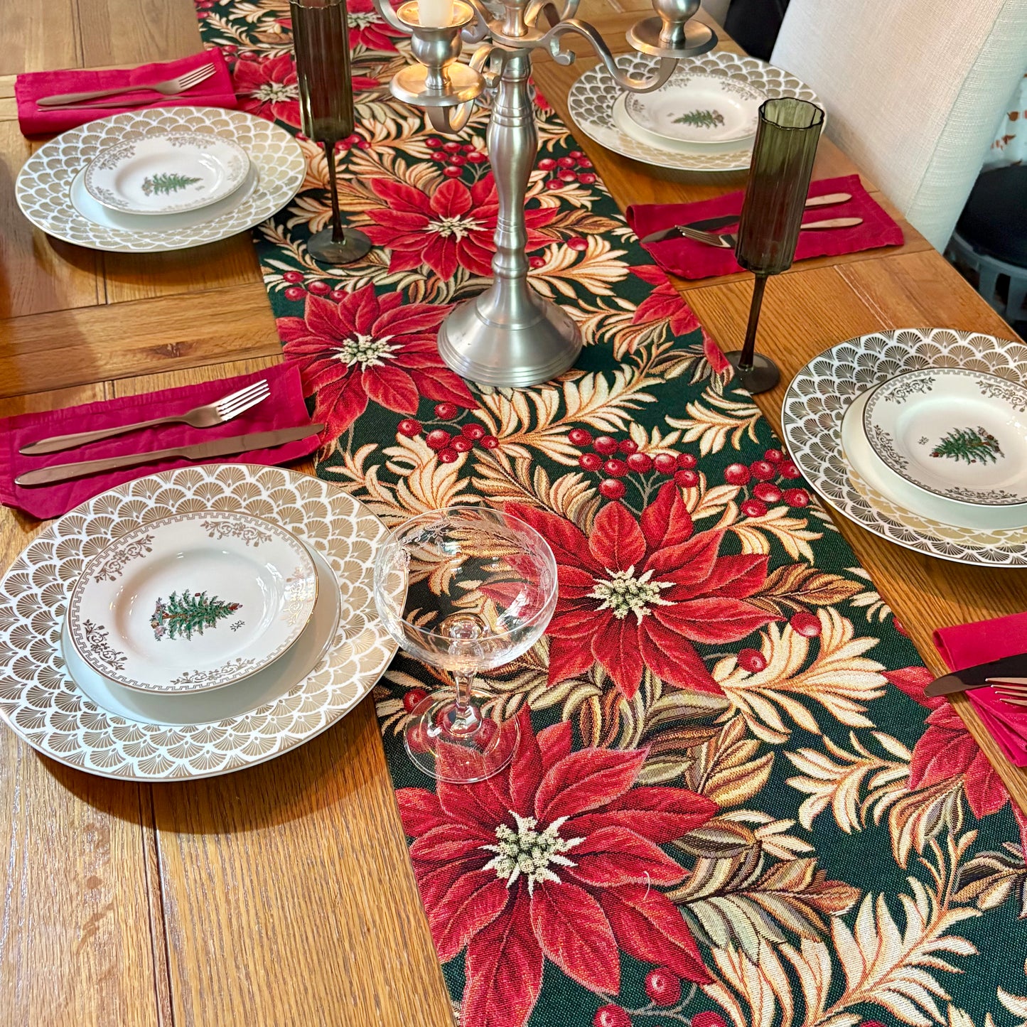 Poinsettia Table Runner