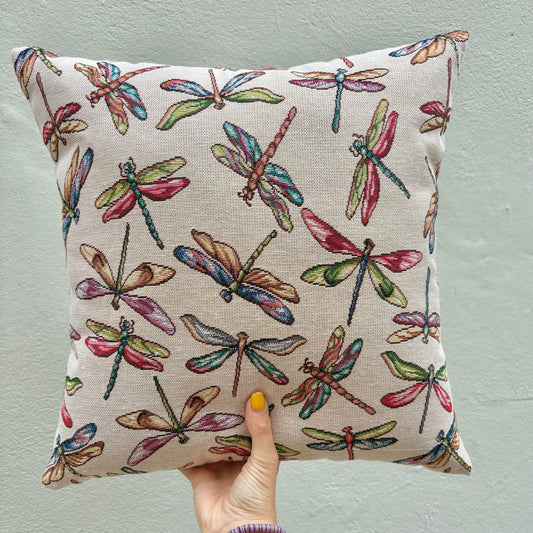 Dragonfly Tapestry Style Cushion