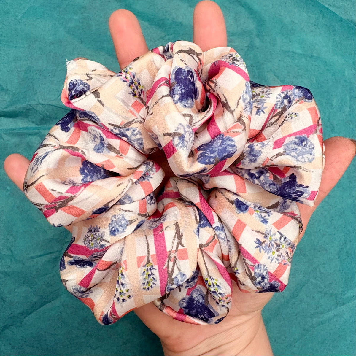 Trellis Satin Scrunchie
