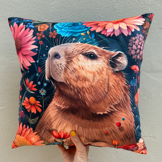 Capybara Velvet Cushion