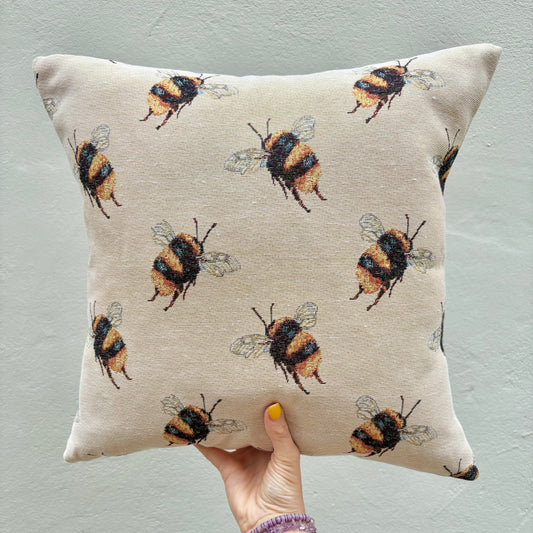 Bee Tapestry Style Cushion