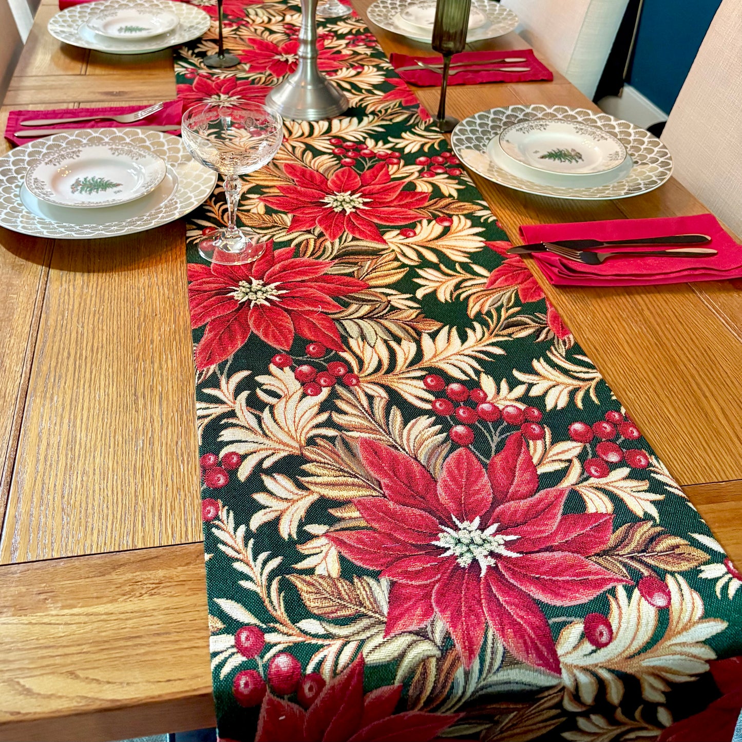 Poinsettia Table Runner