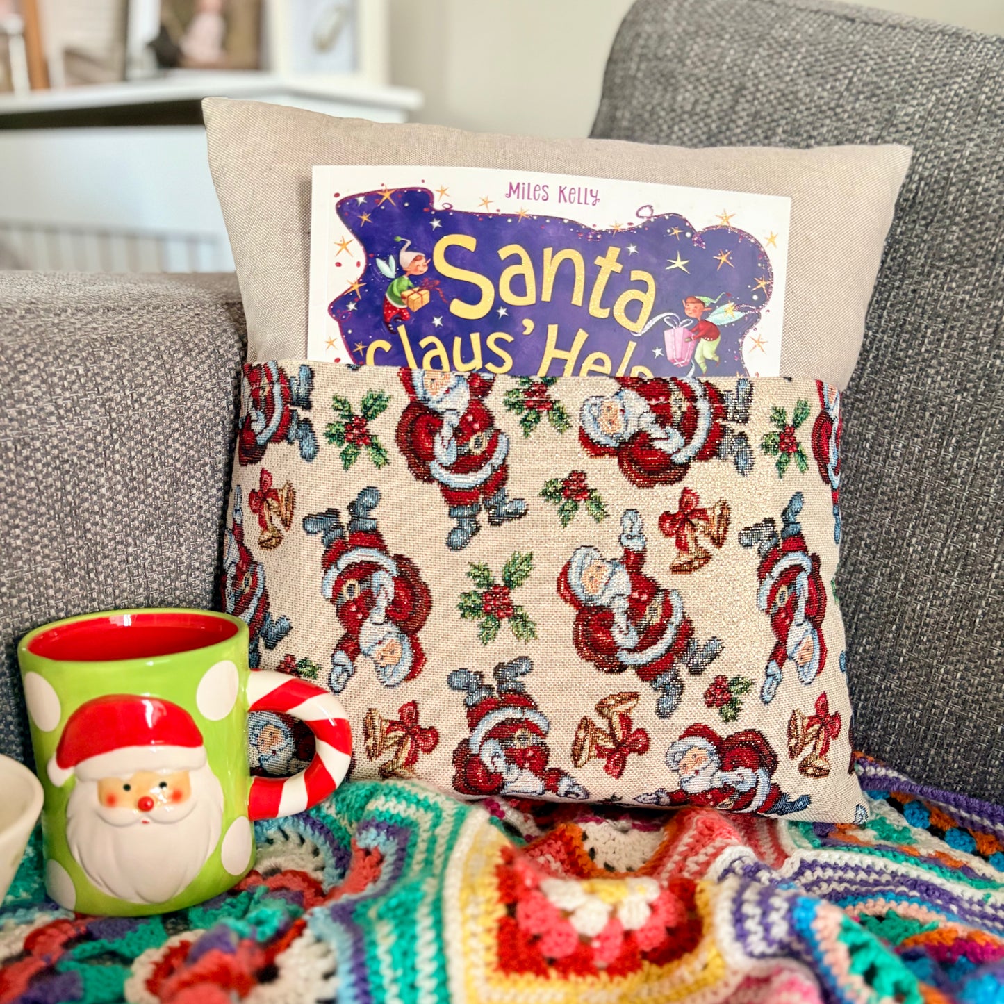 Santa Reading Cushion