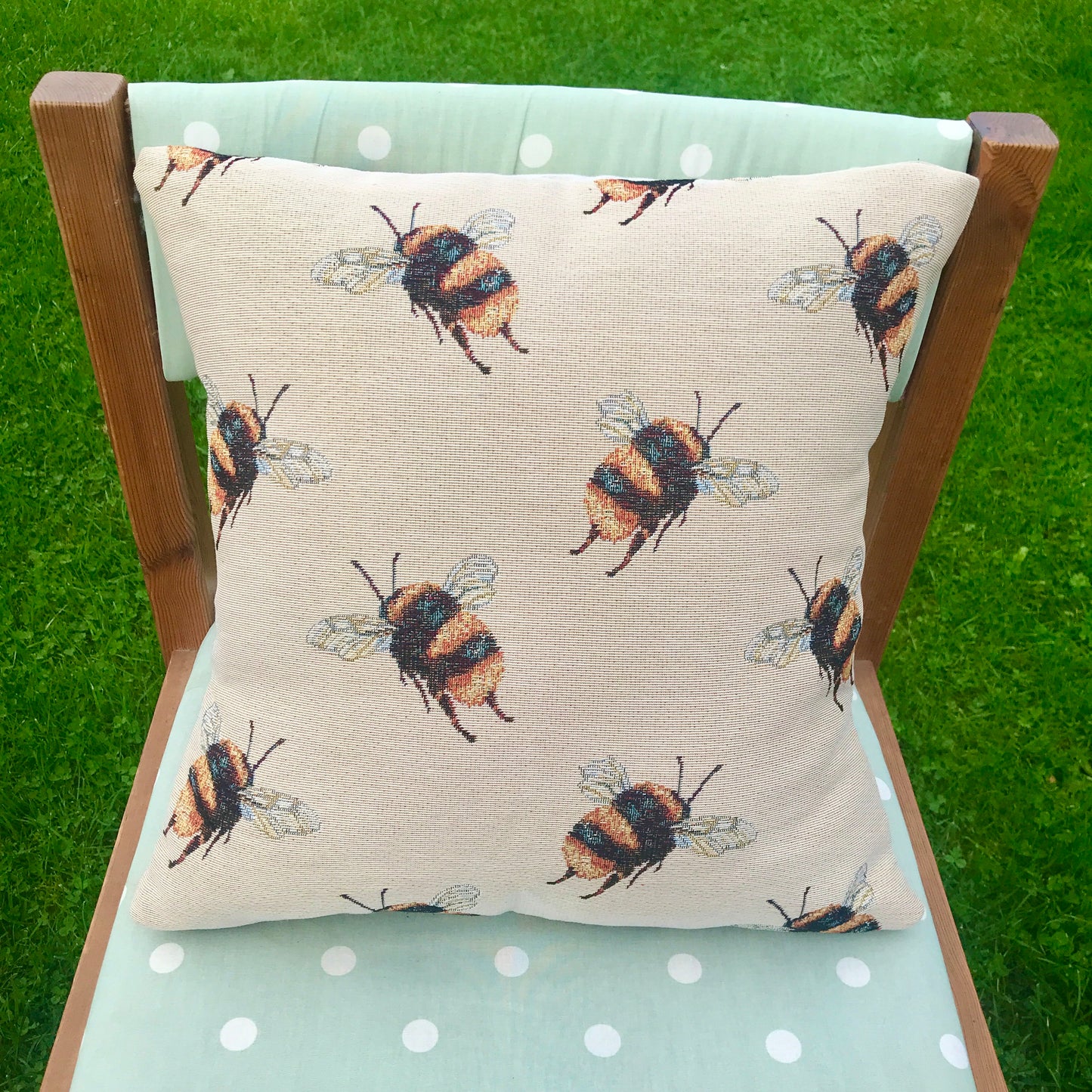 Bee Tapestry Style Cushion