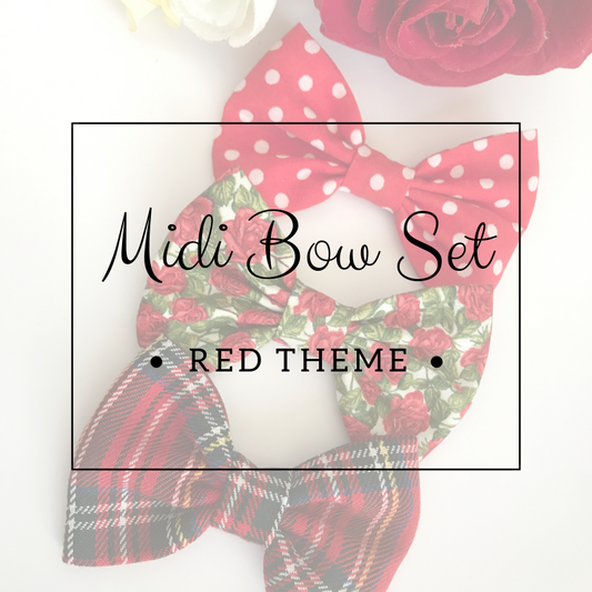 Midi bow set - Lucky dip - Red Theme