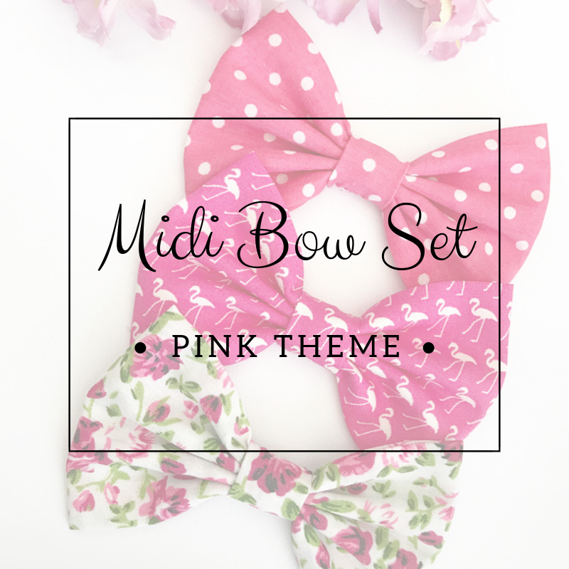 Midi bow set - Lucky dip - Pink Theme