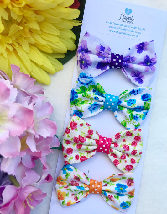 Small Hair Bows set - Carnival