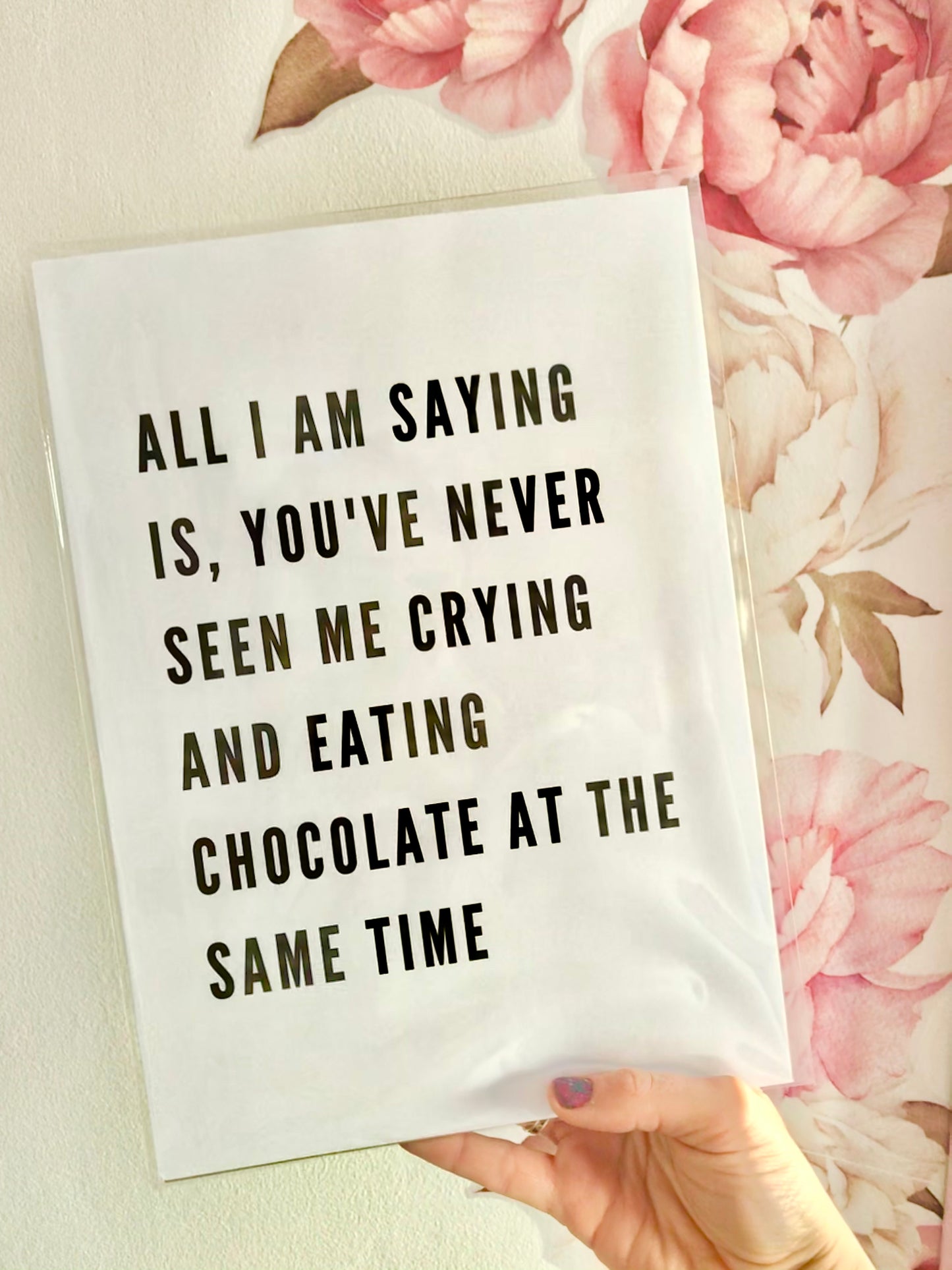 Chocolate and crying print