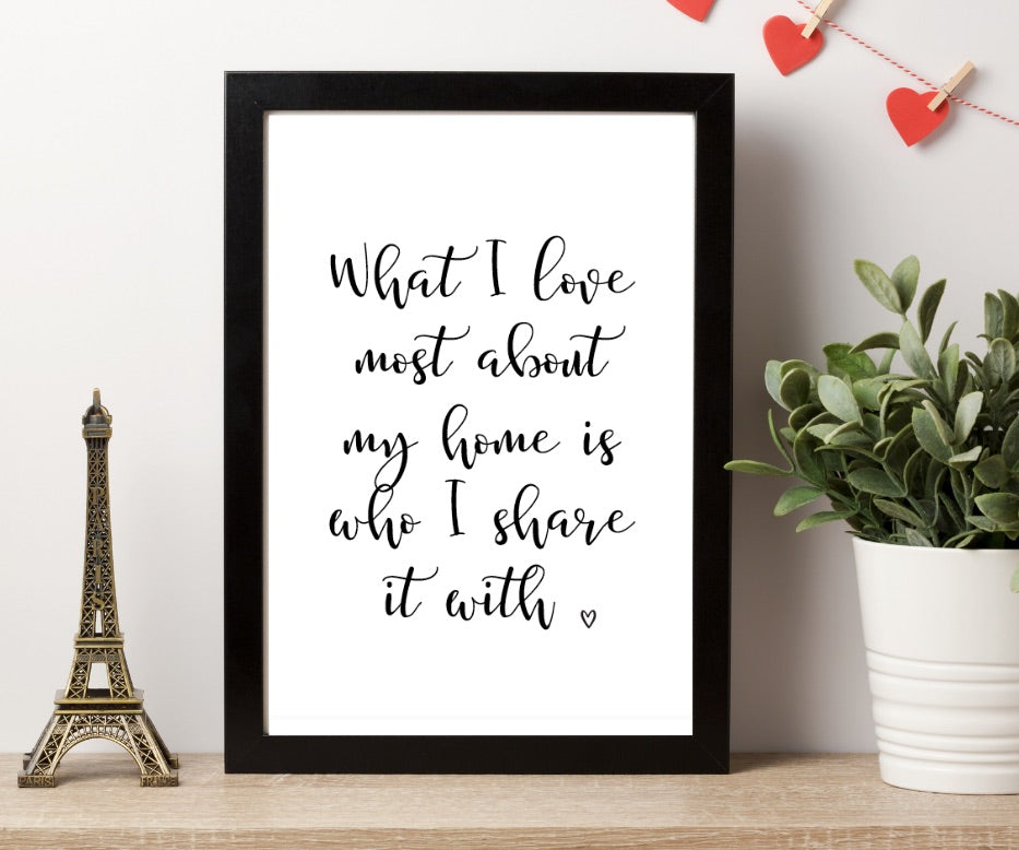 Home and Who I Have Print