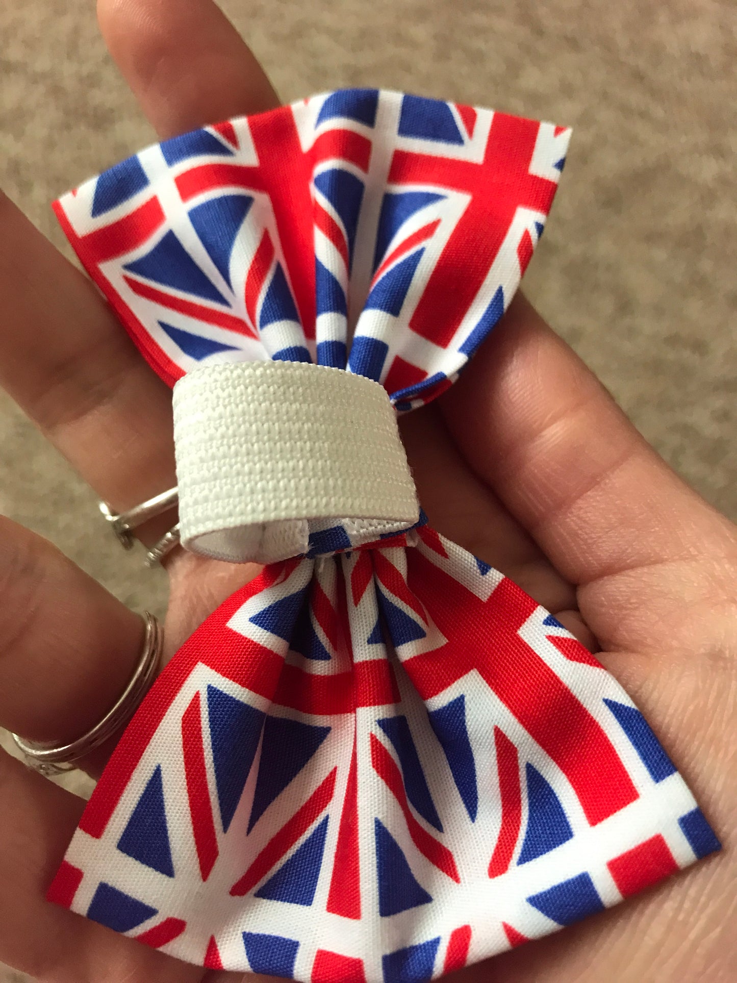 Union Jack - Dog Collar Bow