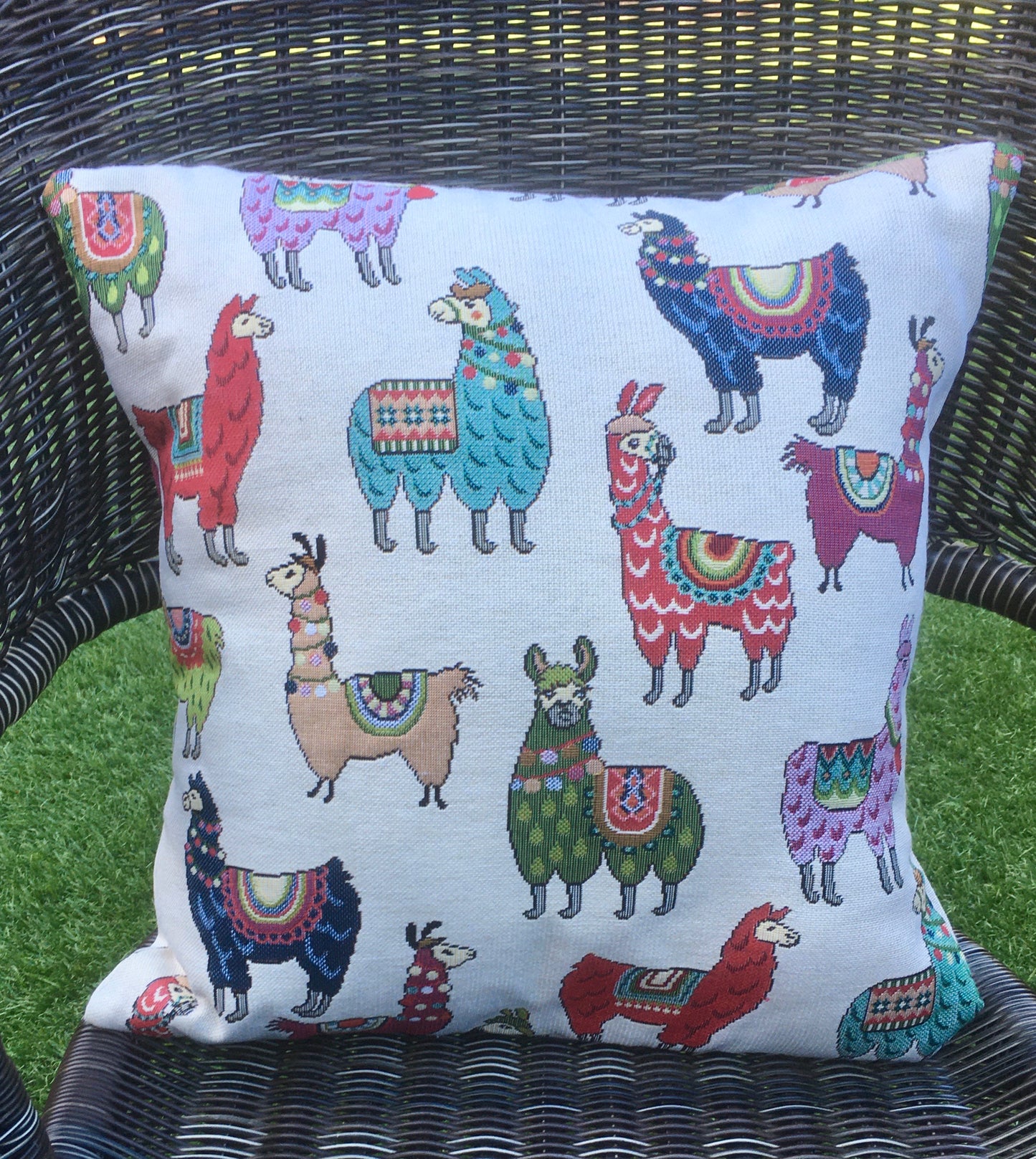 Llama Tapestry Style Cushion